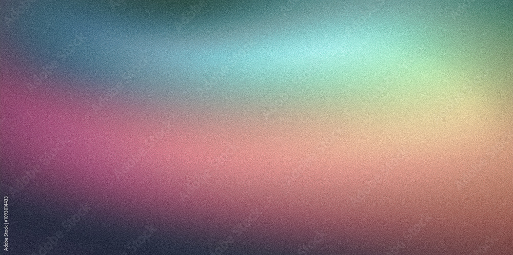 Poster soft and textured abstract background with a grainy gradient fading from teal to pink and purple