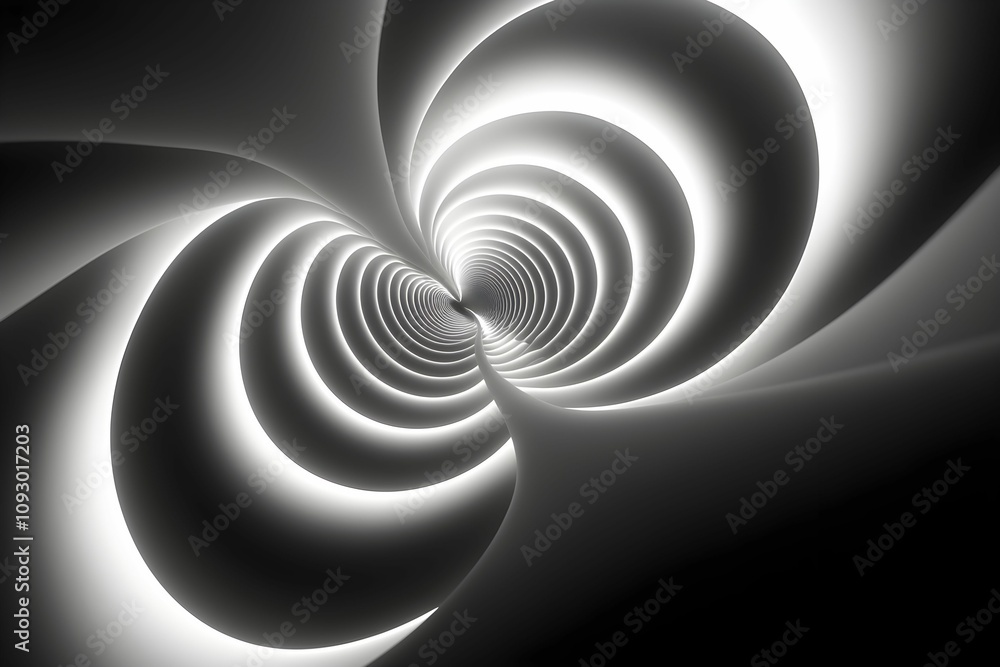 Poster spiraling light pattern creates a mesmerizing visual effect