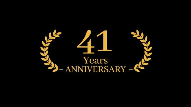 41 Years Anniversary Laurel wreath Animation
