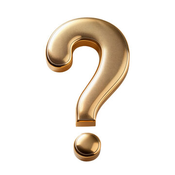 Golden Question Mark Transparent Background Image