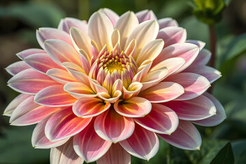 A Close-Up View of Vibrant Pink and Yellow Chrysanthemums and Dahlias