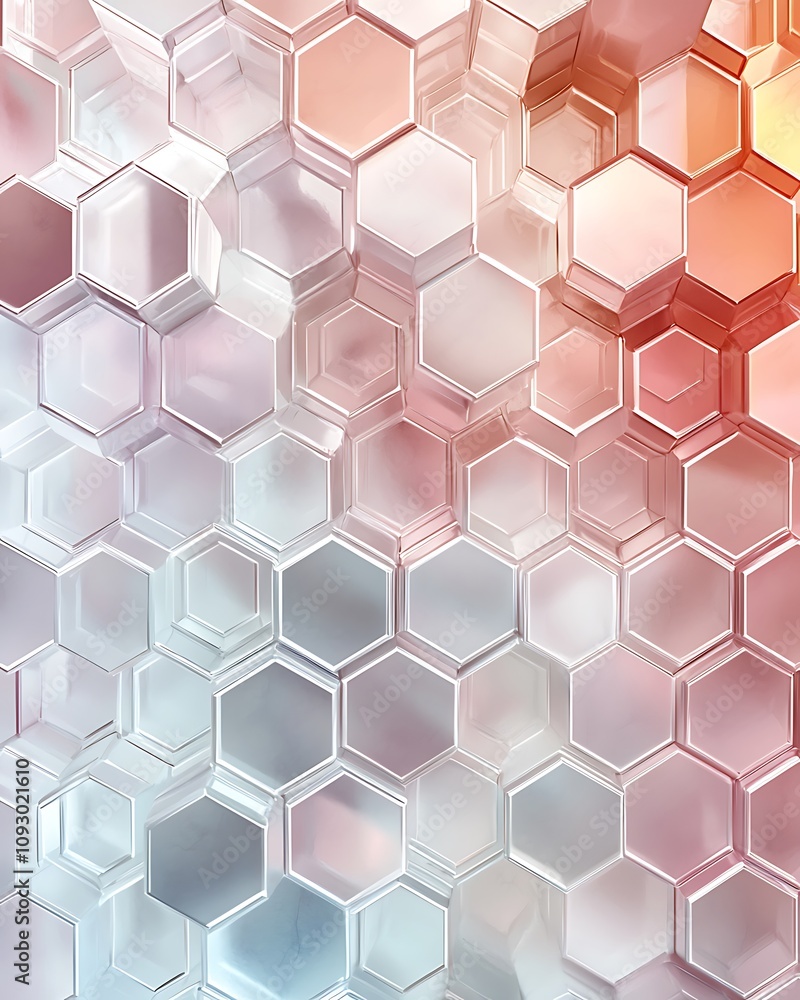 Poster a colorful, abstract background featuring a hexagonal pattern, creating a visually interesting desig