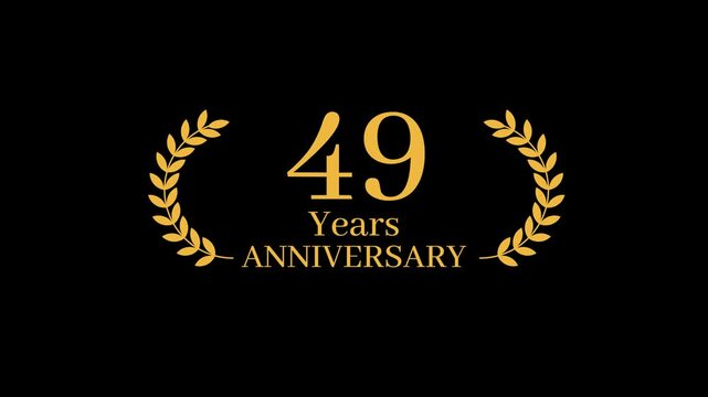 49 Years Anniversary Laurel wreath Animation