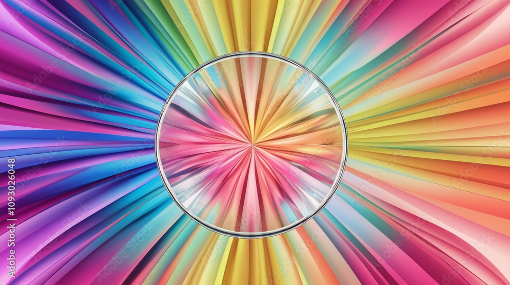 Aufkleber morph background gradient colorful with circle shape glass effect