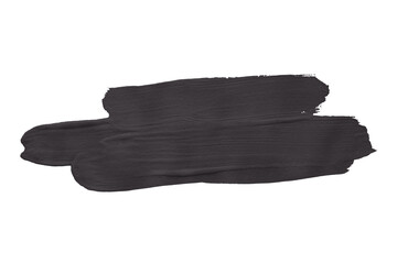 isolated brush black Single stroke of blackon transparent background