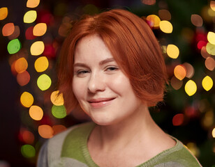 New Year Seasonal Portrait of Celebration and Happiness