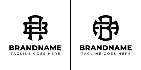 Letters AB and BA Monogram Logo, suitable for business with BA or AB initials
