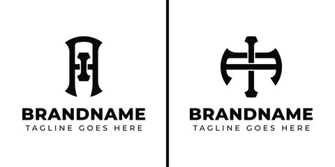 Letters AI and IA Monogram Logo, suitable for business with IA or AI initials