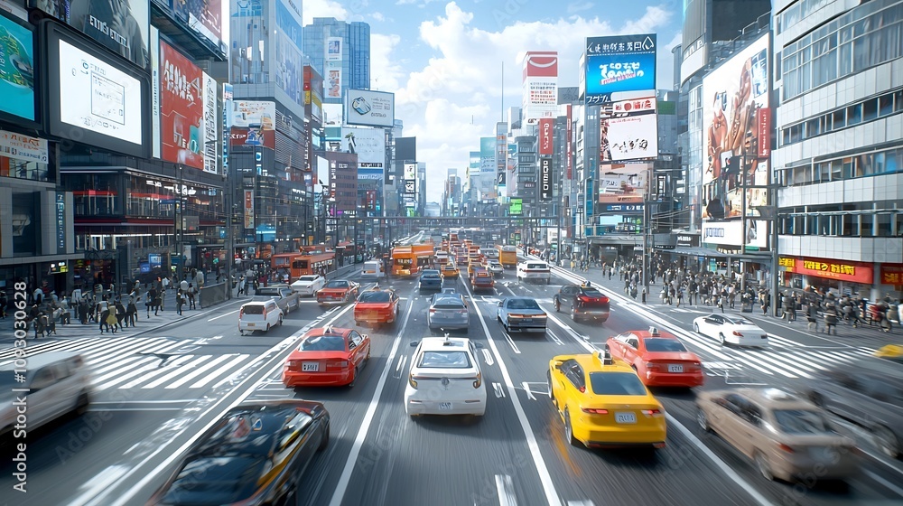 Leinwandbilder Blockchain powered secure distributed data storage and custody solution with multi signature authentication edge computing technical animation showcasing a futuristic Afrofuturistic urban cityscape