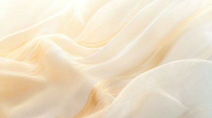 Fototapeta premium A glowing golden background that fades from creamy beige into a soft white, interspersed with fluid,