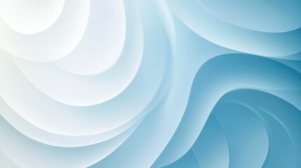Obraz premium A light blue background with geometric circular lines fading into each other, forming a gradient-like effect. The abstract pattern is intricate yet soft,