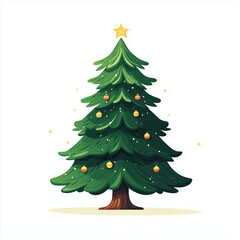 Fototapeta premium christmas tree with balls