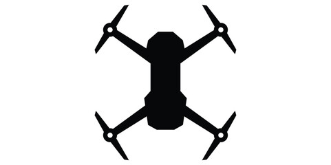 Vector drone icon black white color.
