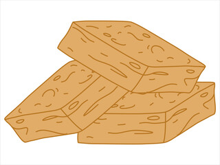 Turnip cake rice flour radish fried dish China traditional cuisine Chinese traditional food snack gourmet savory taste colorful icon set design