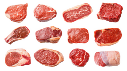 Beef cuts selection for culinary enthusiasts kitchen food photography indoor close-up meat quality