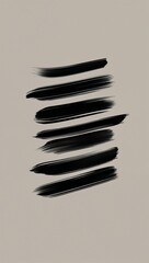 Simple brush strokes with minimalist look hand drawing