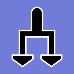 Obraz premium Split Arrow Downicon Design
