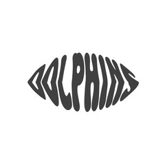 Dolphins Vector Design on White Background