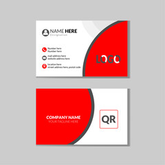 Modern and clean business card design. double sided business card design template.