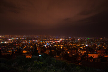 Antalya at night from the observation deck