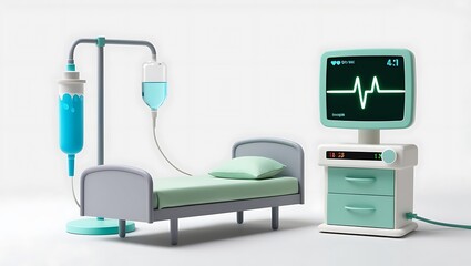 medicine and pharmacy elements, pithy realistic set