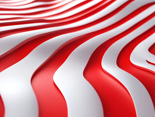 Curve wave shape pattern on red white color tone illustration wallpaper background