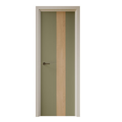 A door with a wooden strip on it