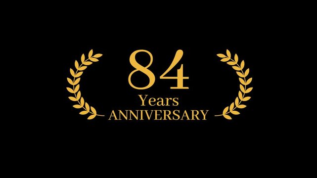 84 Years Anniversary Laurel wreath Animation