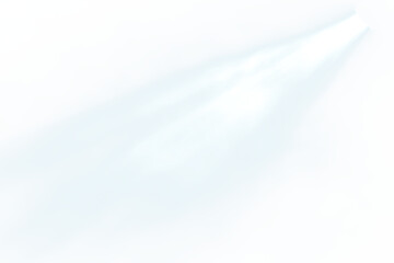 Soft white beam cutting through mist. transparent png