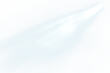 Soft white beam cutting through mist. transparent png