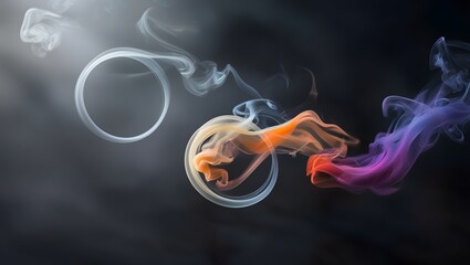 smoke on black background