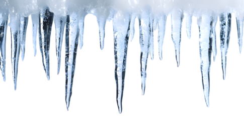  Icicles isolated on transparent background