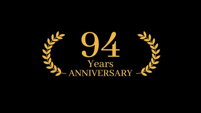 94 Years Anniversary Laurel wreath Animation