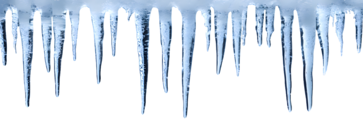  Icicles isolated on transparent background