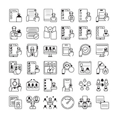 Customizable Icon Design Bundle for Digital Platforms