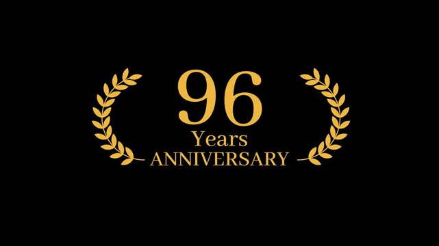 96 Years Anniversary Laurel wreath Animation