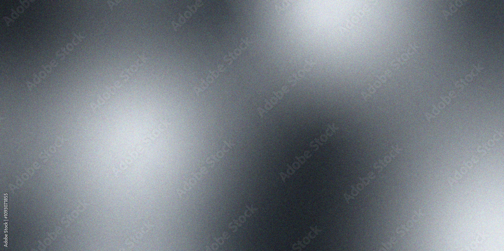 Poster retro gradient grunge background with noise. silver metal texture background chromium. black and gre