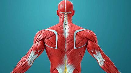 Detailed Medical Diagram of Human Torso Muscles