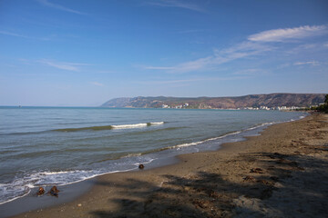 Beach near Shengjin in Albania