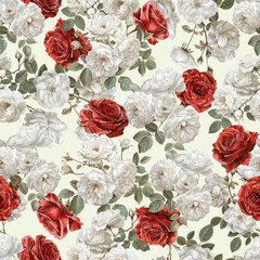 Lovely and Beautiful Spring Flowers Pattern for Fabric, Wallpaper, and More