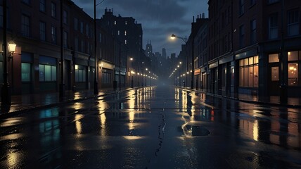 night in the city or nighttime , AI Generated.