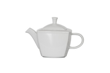 white teapot isolated on a white background