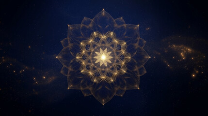 Celestial Mandala: Golden Radiance 