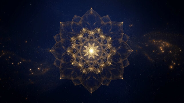 Celestial Mandala: Golden Radiance 