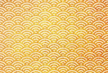 Fototapeta premium ラメグリッター_青海波文様_和紙