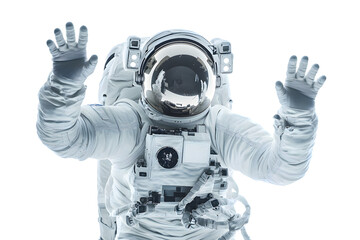 Astronaut in space suit isolated on transparent background