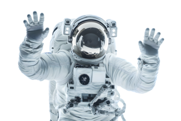 Astronaut in space suit isolated on transparent background
