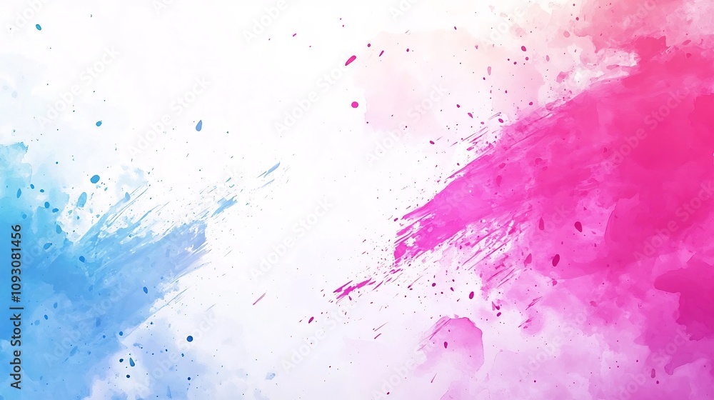 Poster vibrant and dynamic background featuring fluid splashes of watercolor paint blending and flowing on 