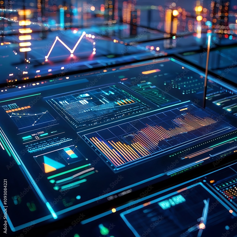 Poster renewable energy dashboard optimizing real time power flow between solar farms and urban grids