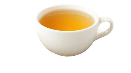 A white teacup filled Transparant Background, png